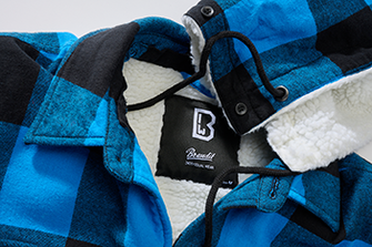 Brandit Lumber kabát kapucnival, fekete/kék