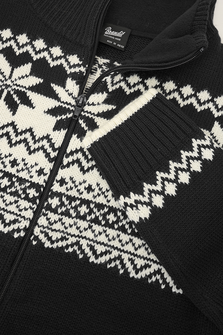 Brandit pulóver norvég cipzárral, fekete színű