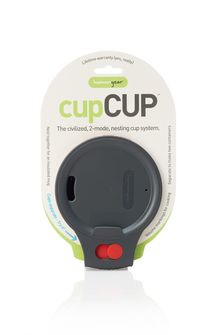humangear CupCUP Túrabögre 2in1 integrált extra pohárral és fedéllel szénpiros színben