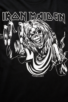 Brandit Iron Maiden póló Eddy Glow, fekete, fekete