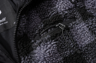 Brandit gyapjú kabát Teddyfleece, fekete/szürke