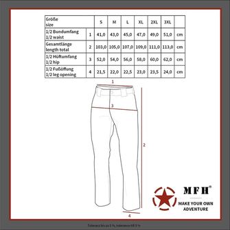 MFH Professional Taktikai nadrág Attack Teflon Rip Stop, khaki színű