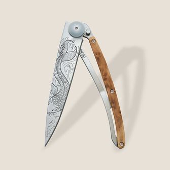 Deejo összecsukható kés Tattoo Fish juniper