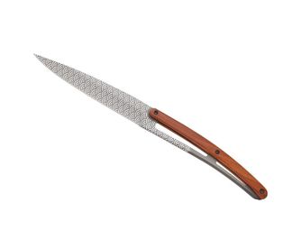Deejo összecsukható steak kés készlet, matt felület, coralwood design Geometry