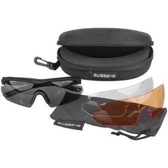 Swiss Eye® Nighthawk taktikai védőszemüveg, fekete