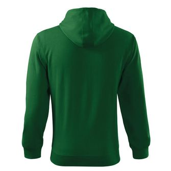 Malfini Trendy zipper férfi pulóver, zöld, 300g/m2