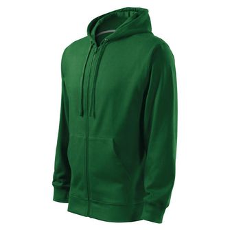 Malfini Trendy zipper férfi pulóver, zöld, 300g/m2