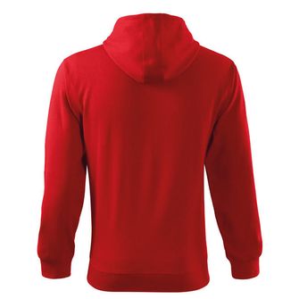 Malfini Trendy zipper férfi pulóver,k piros, 300g/m2