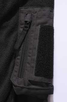 Brandit Ripstop fleece cipzáras kapucnis pulóver, fekete