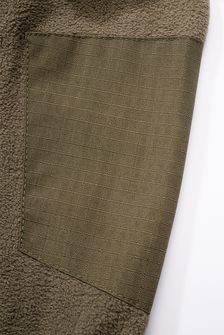 Brandit Ripstop fleece cipzáras kapucnis pulóver, olajzöld színű
