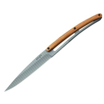 Deejo 6 db-os kés készlet, matt, szürke pengével, olíva fa, Geometry design