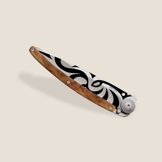 Deejo összecsukható kés Tattoo Tribal juniper wood