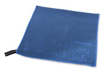 Pinguin Micro törülköző térkép 40 x 40 cm, Kék