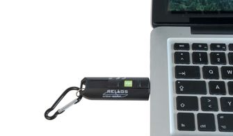 BasicNature USB LED kulcstartó fekete