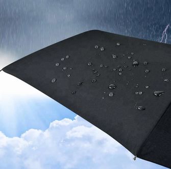 Origin Outdoors Wind-Trek szélálló kompakt esernyő üvegszálas rúddal és teflon bevonattal L fekete