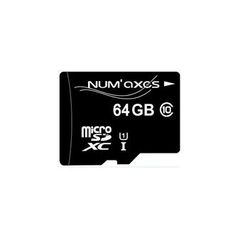 NUM´AXES 64GB Micro SDHC Class 10 memóriakártya adapterrel