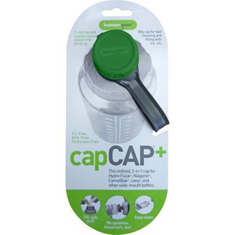humangear capCAP+ Palackkupak 5,3 cm átmérőjű palackhoz zöld