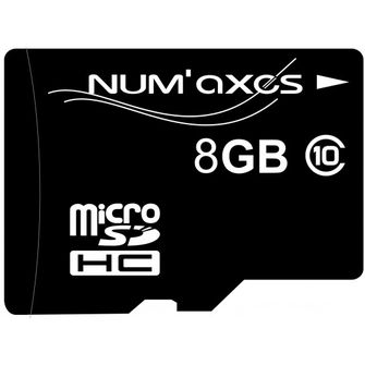 NUM´AXES 8GB Micro SDHC Class 10 memóriakártya adapterrel