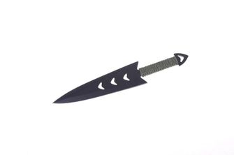 Dobó kés katonai, 16cm, 3db, fekete