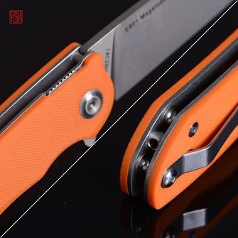 Real Steel nyitókés Megalodon E801 orange G-10, 22cm