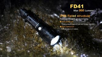 Fenix taktikai LED zseblámpa FD41 zoom, 900 lumen