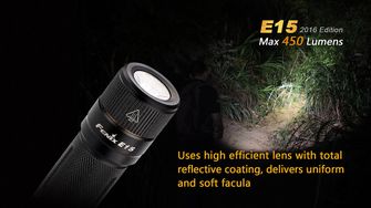 Fenix LED E15 XP-G2 zseblámpa, 450 lumen