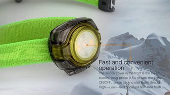 Fenix mini Fejlámpa HL05, 8 lumen, zöld