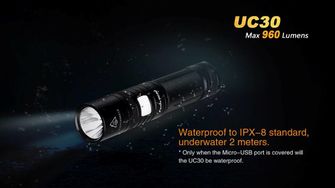 LED zseblámpa Fenix UC30 960lumen fényerőség 