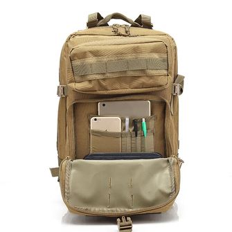 Dragowa Tactical vízálló taktikai hátizsák 45L, khaki színben