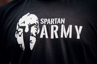 DRAGOWA rövid póló spartan army, fekete 160g/m2