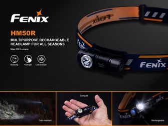 Fejlámpa Fenix HM50R, 500 lumen