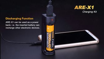 Fenix ARE-X1 USB töltő + 2600 mAh akkumulátor (Li-ion)