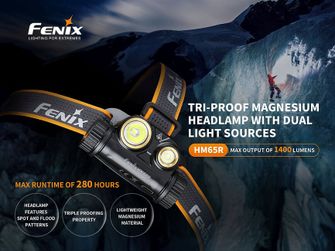 Fenix HM65R újratölthető fejlámpa + Fenix E-LITE
