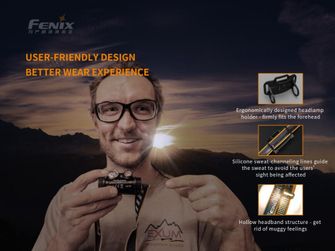 Fenix HM65R újratölthető fejlámpa + Fenix E-LITE