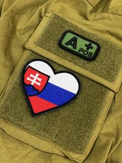 Felvarró Szlovákia címere szív alakban, 7x7cm