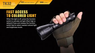 Taktikai LED lámpa Fenix TK32 2016 XP-L, 1000 lumen