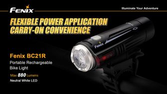 Fenix BC21R újratölthető kerékpáros akkumulátor, 880 lumenes fényerő