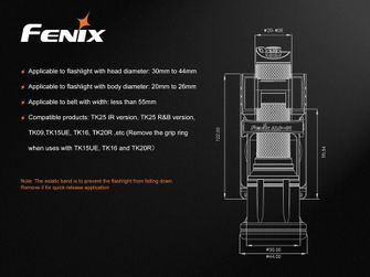 Fenix ALC-01 forgatható tok lámpatestekhez