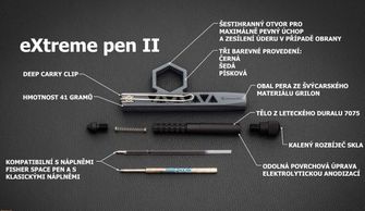 EDC kubotan eXtreme Pen II, bézs