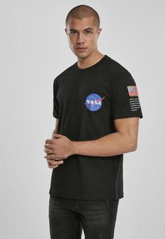NASA férfi póló Insignia Logo Flag, fekete