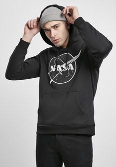 NASA Insignia kapucnis férfi pulóver, fekete