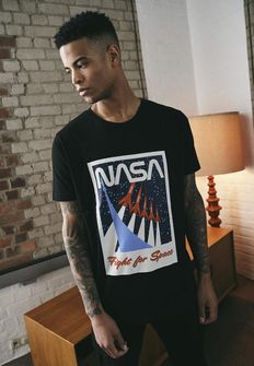NASA férfi póló Fight for space, fekete