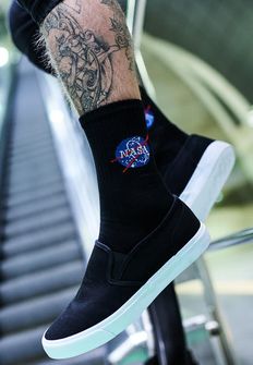 NASA férfi zokni, fekete