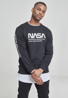 NASA US Crewnec férfi pulóver, fekete