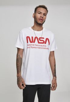 NASA férfi póló Wormlogo, fehér