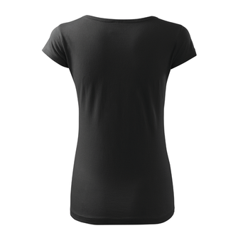 DRAGOWA női rövid ujjú trikó punisher, fekete 150g/m2