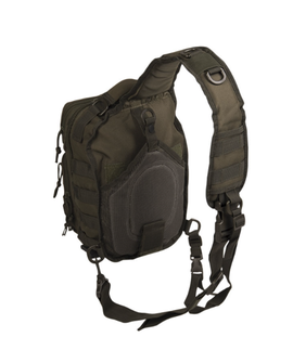 Mil-tec Assault small egy vállpántos hátizsák, olíva színű 10L