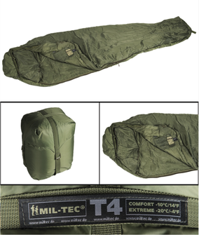 Mil-tec Tactical T4 hálózsák, olíva zöld 2/-19 °C