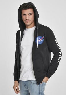 NASA Southpole kapucnis férfi pulóver, fekete