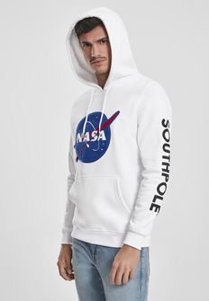 NASA Southpole Insignia Logo férfi kapucnis pulóver, fehér